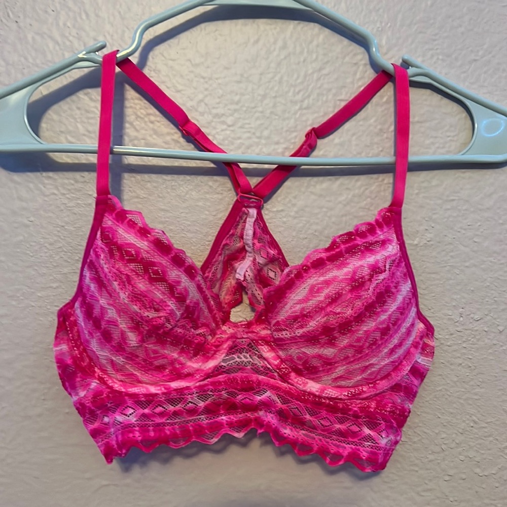 PINK bra with lace size small